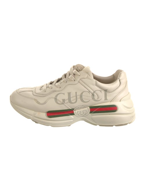 Gucci Web Accent Leather Sneakers