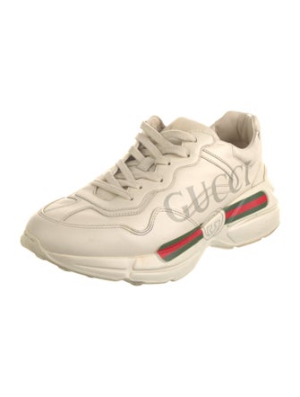 Gucci Web Accent Leather Sneakers