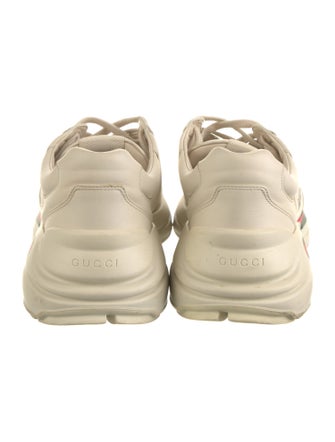 Gucci Web Accent Leather Sneakers