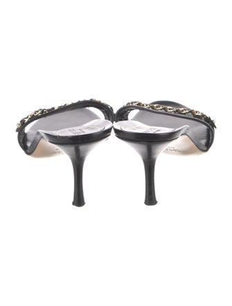 Gucci Web Accent Leather Slides