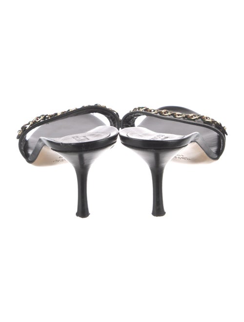 Gucci Web Accent Leather Slides