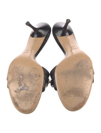 Gucci Web Accent Leather Slides