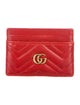 Gucci Matelasse GG Marmont Card Holder Double G Logo Compact Wallet