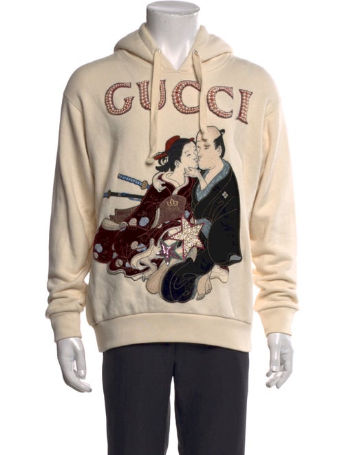 Gucci Graphic Print Crew Neck Hoodie