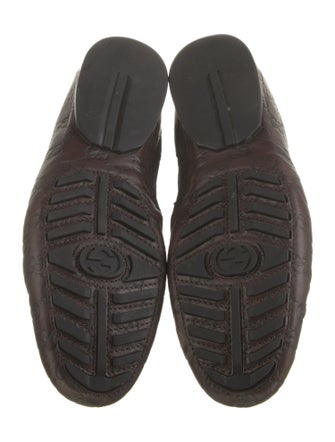 Gucci Web Accent Leather Drivers