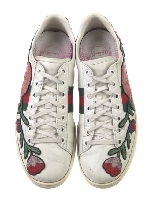 Gucci Web Accent Leather Sneakers