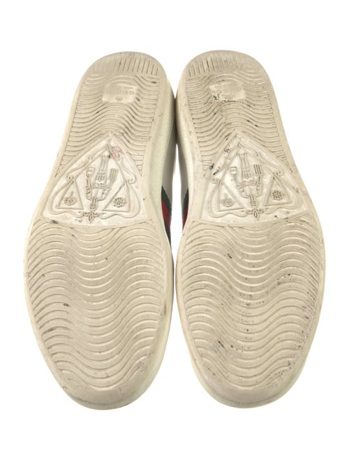 Gucci Web Accent Leather Sneakers