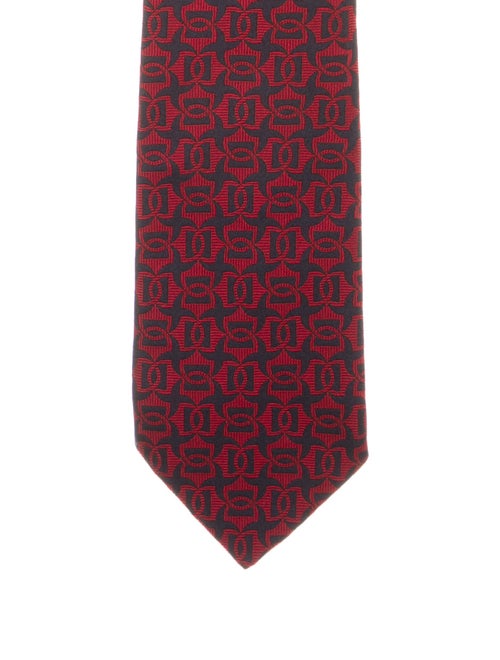 Gucci Red Pattern Silk Tie