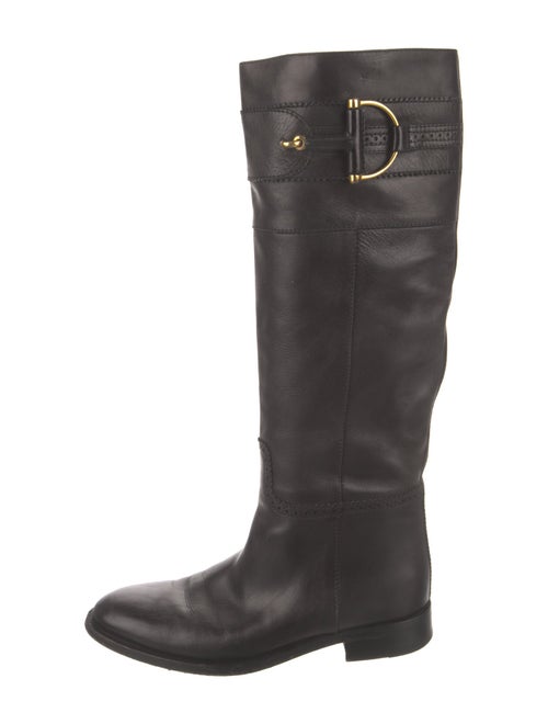 Gucci Hasler Horsebit Accent Leather Riding Boots