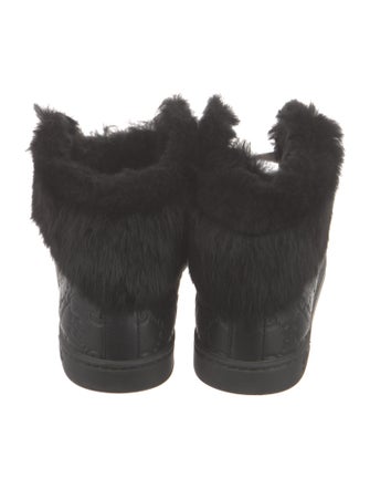 Gucci GG Embossed Leather Wedge Sneakers