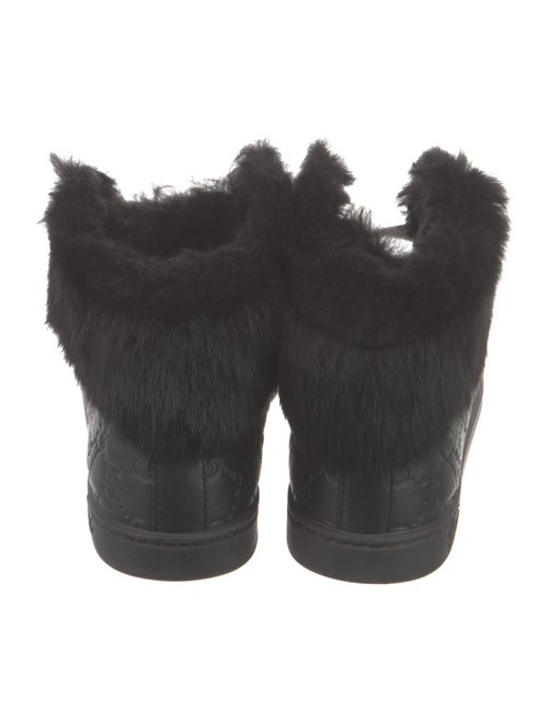 Gucci GG Embossed Leather Wedge Sneakers