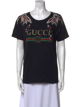 Gucci Graphic Print Scoop Neck T-Shirt