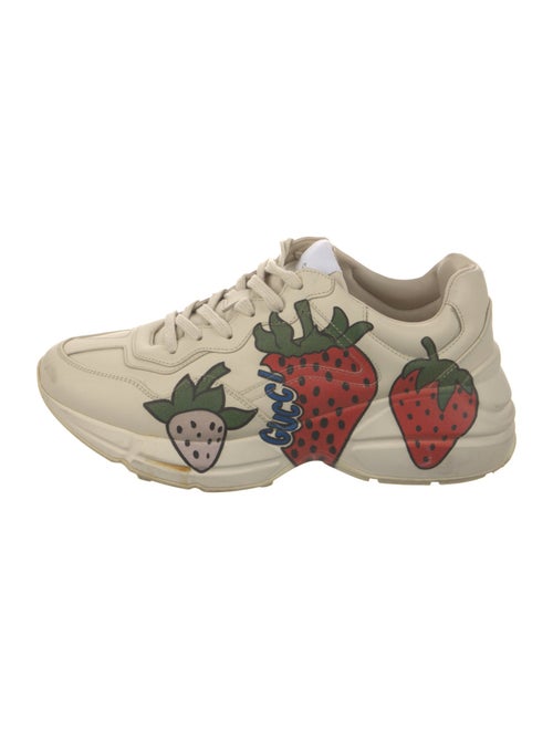 Gucci Leather Graphic Print Chunky Sneakers