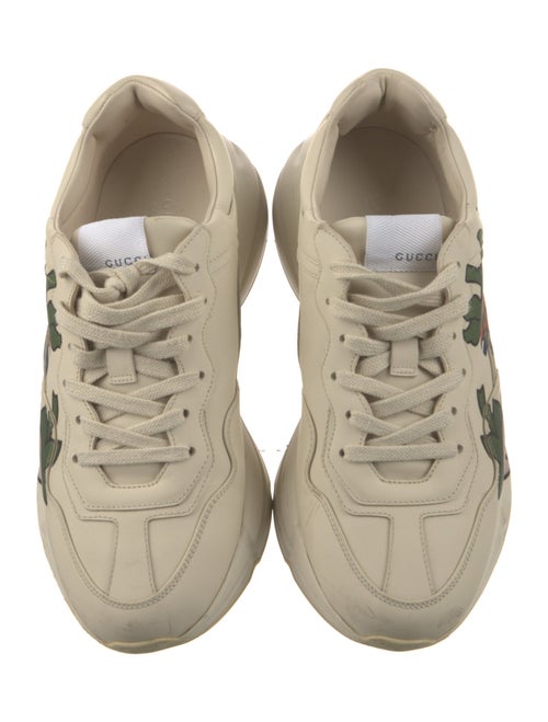 Gucci Leather Graphic Print Chunky Sneakers