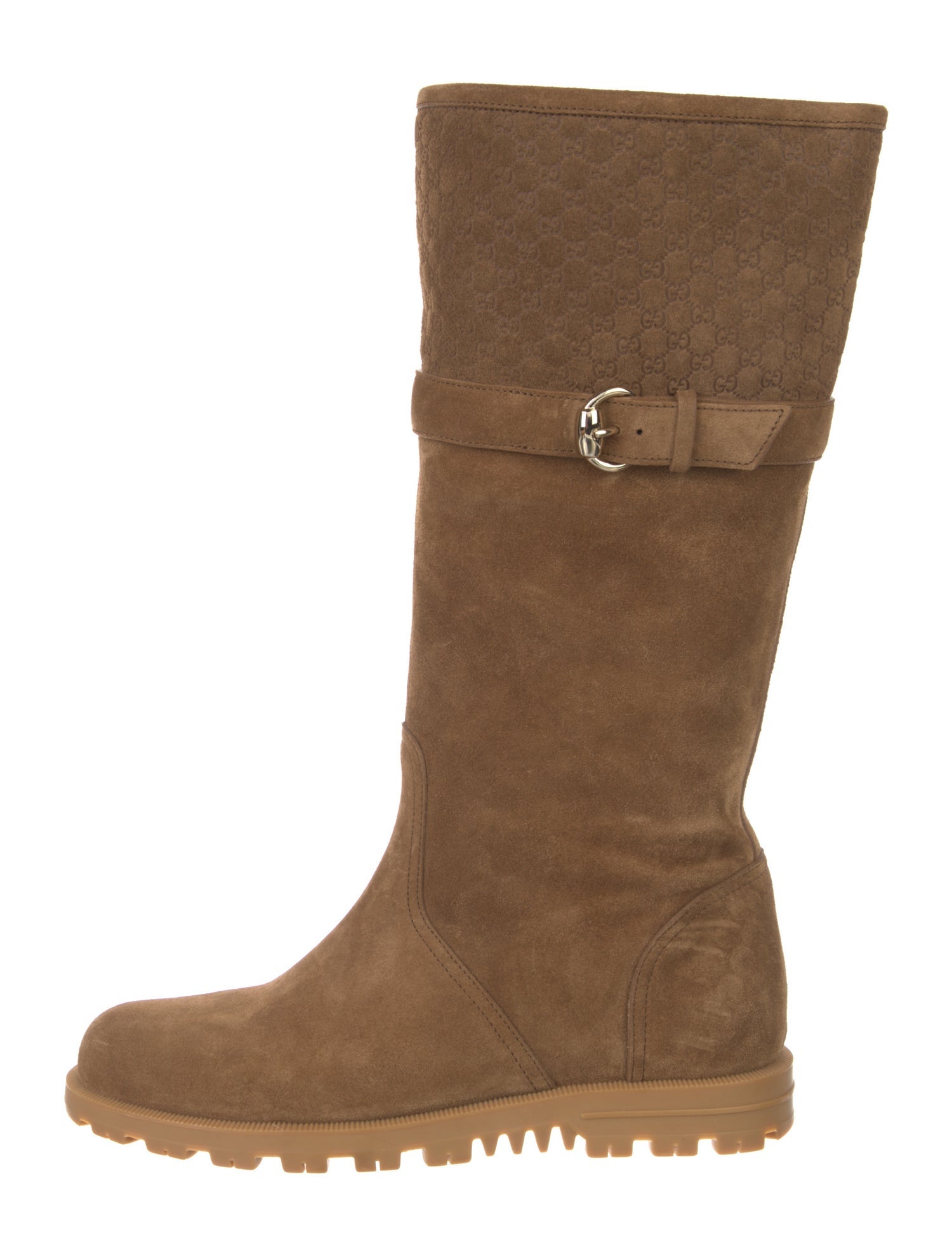 Gucci Running GG Logo Suede Boots