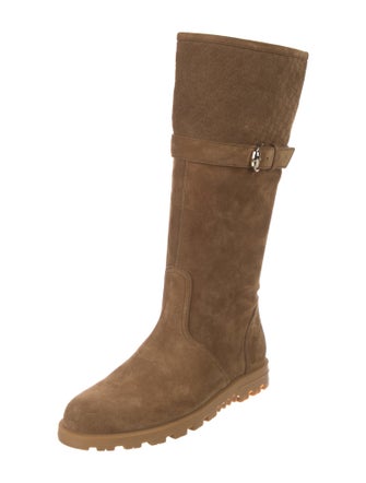 Gucci Running GG Logo Suede Boots