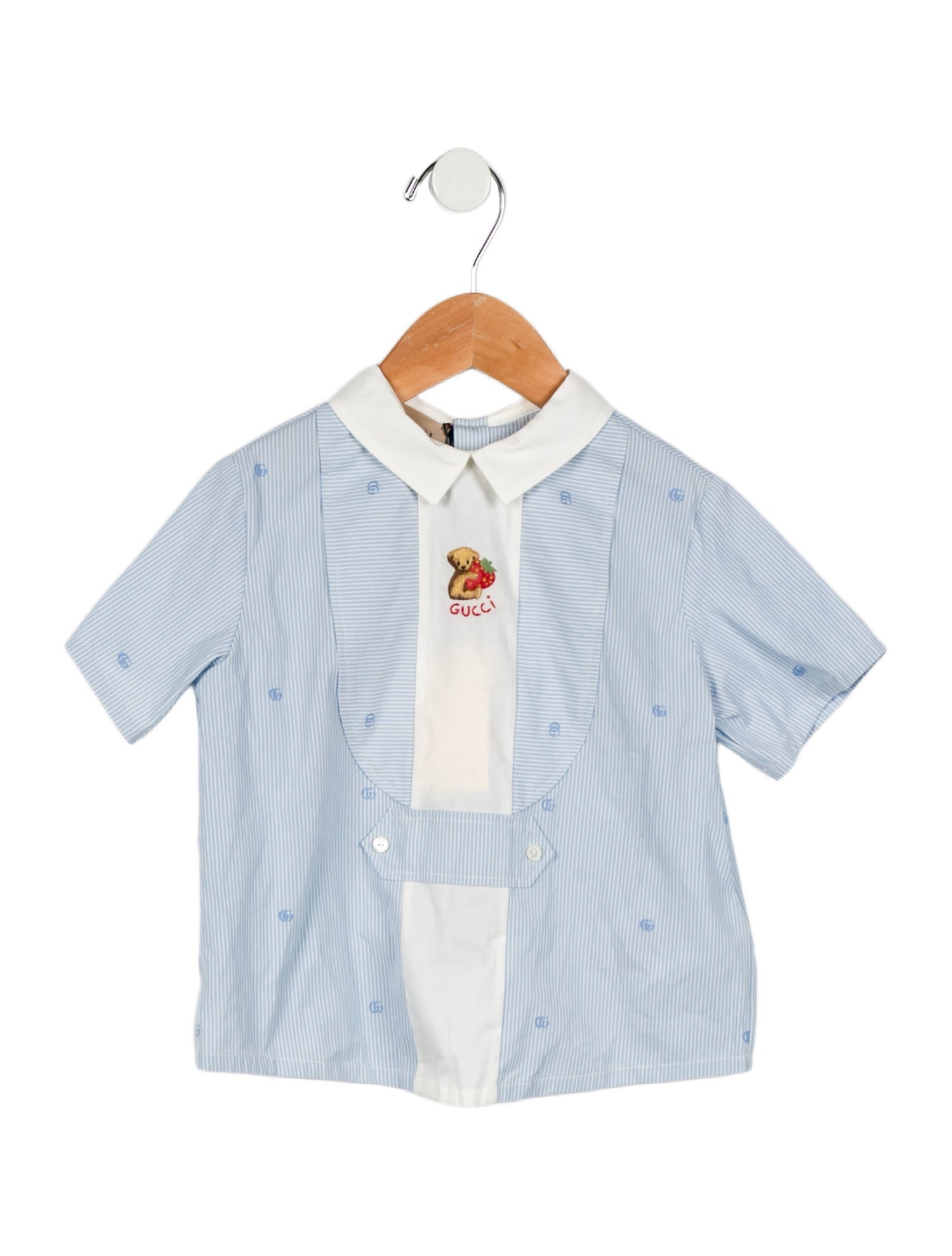 Gucci Infants' Striped Short Sleeve Shirt