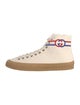 Gucci Interlocking G Logo Canvas Lace-Up Boots
