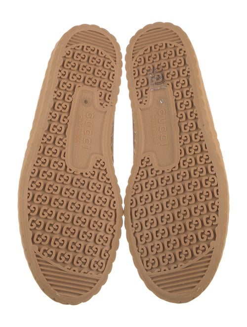 Gucci Interlocking G Logo Canvas Lace-Up Boots