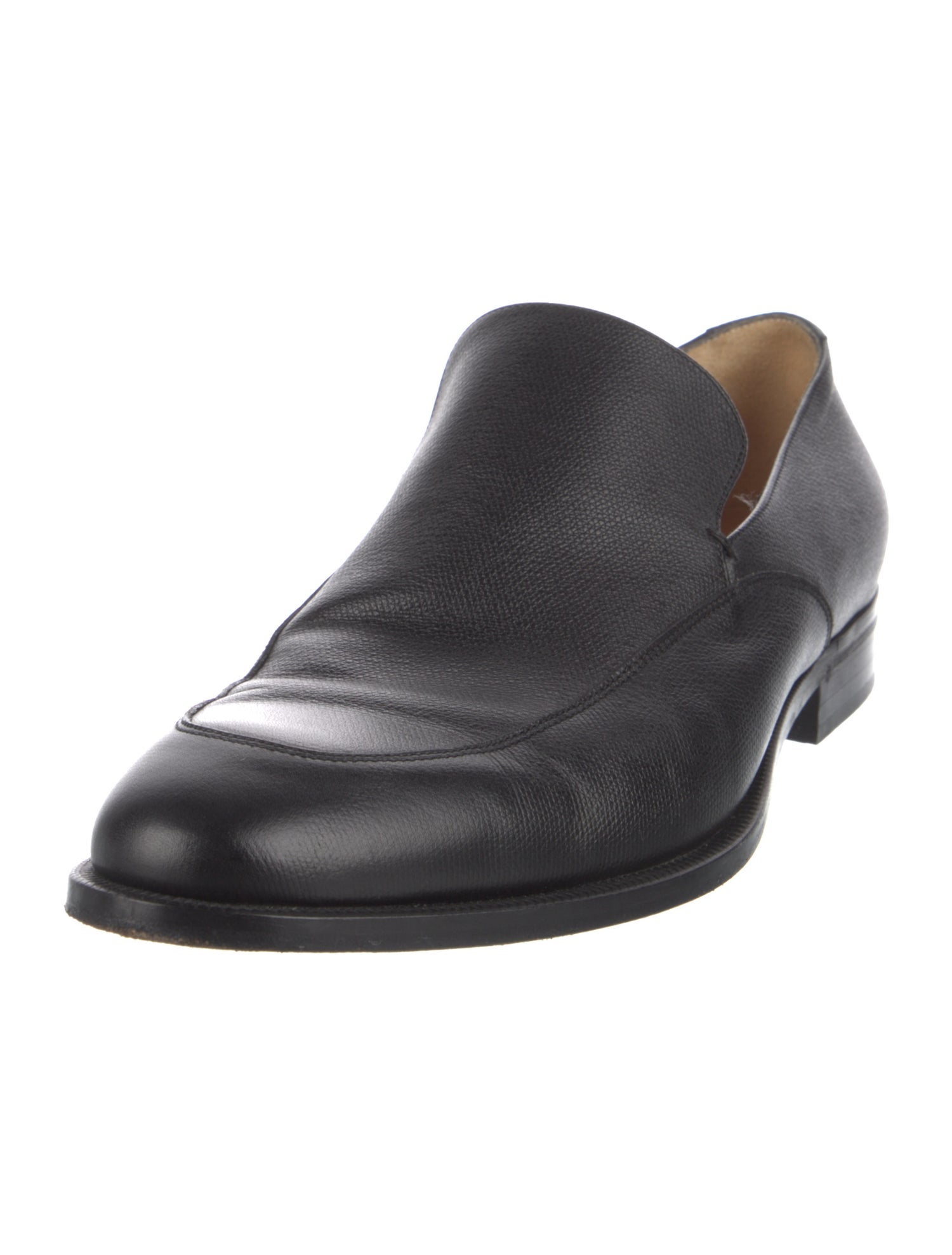 Gucci Web Accent Leather Dress Loafers