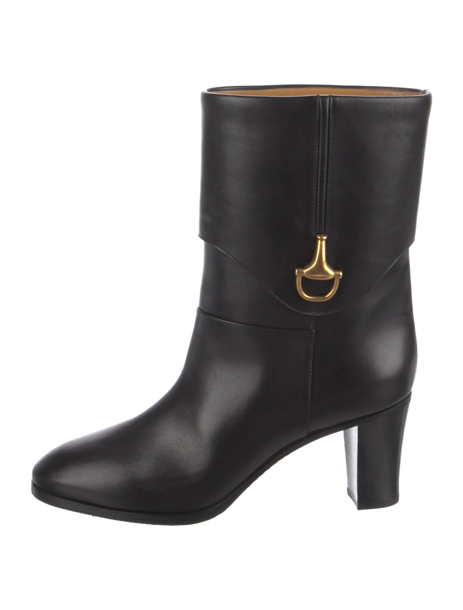 Gucci Hasler Horsebit Accent Leather Boots