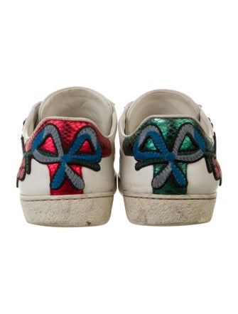 Gucci Web Accent Leather Sneakers
