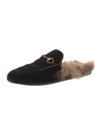 Gucci Horsebit Accent Velvet Mules