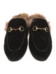 Gucci Horsebit Accent Velvet Mules