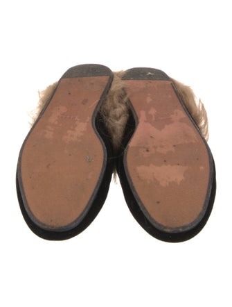 Gucci Horsebit Accent Velvet Mules