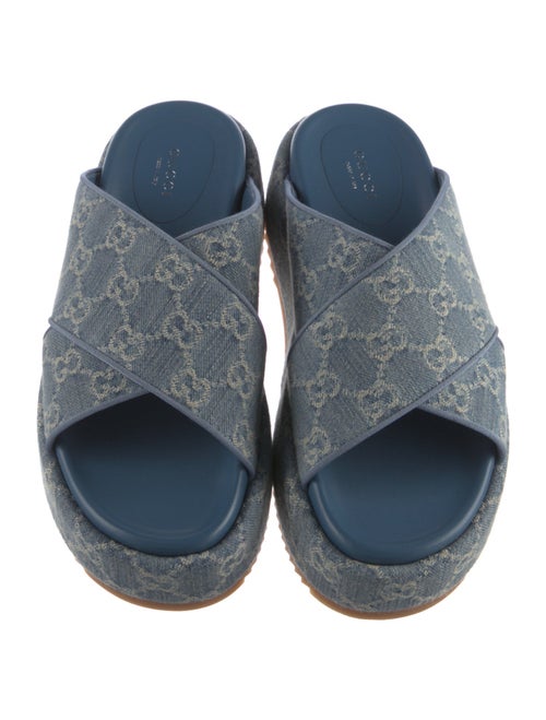 Gucci GG Denim Denim Slides