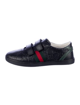 Gucci Toddler Boys' Logo print Web Accent Low-Top Leather Sneakers