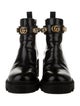 Gucci Double G Logo Leather Combat Boots