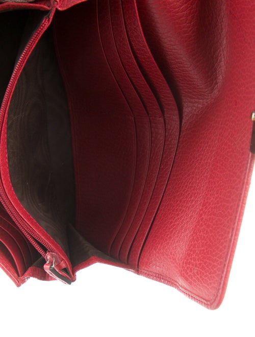 Gucci Interlocking G Logo Leather Continental Wallet
