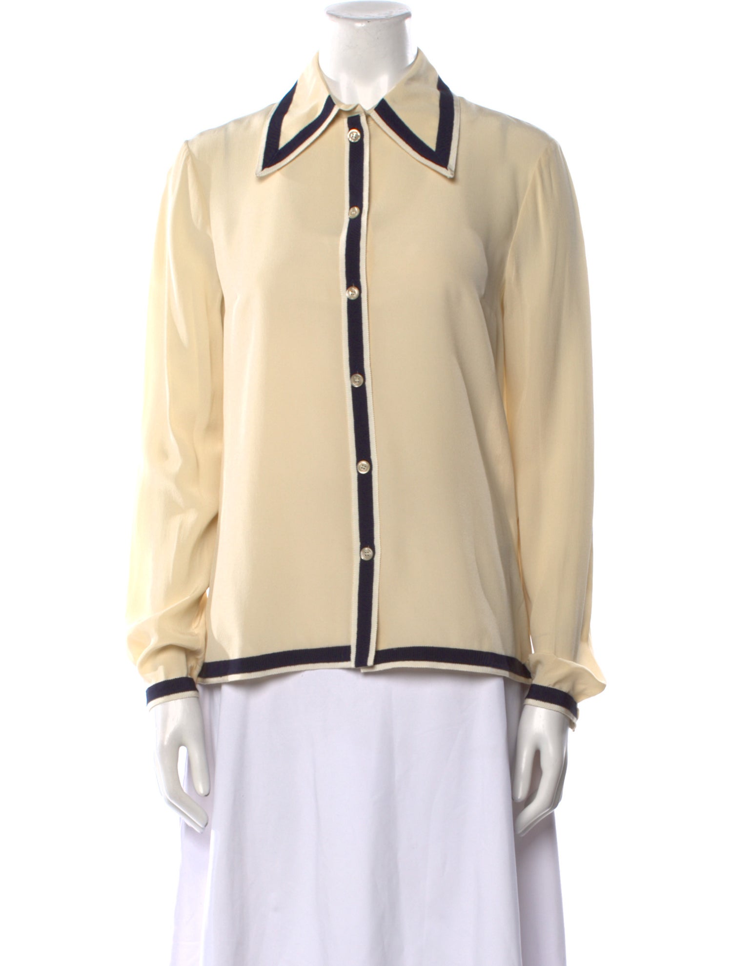 Gucci 2018 Silk Button-Up Top