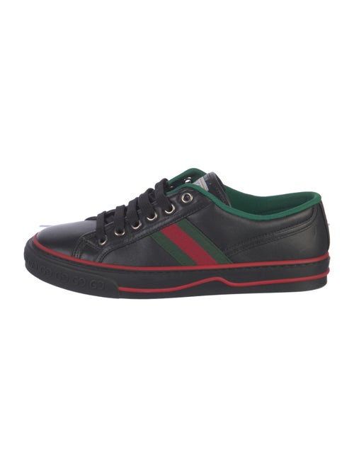 Gucci Web Accent Leather Sneakers