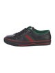 Gucci Web Accent Leather Sneakers