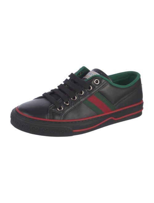 Gucci Web Accent Leather Sneakers