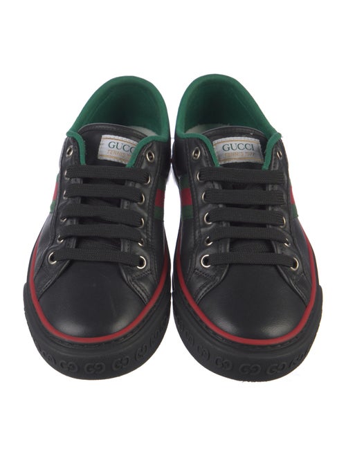 Gucci Web Accent Leather Sneakers