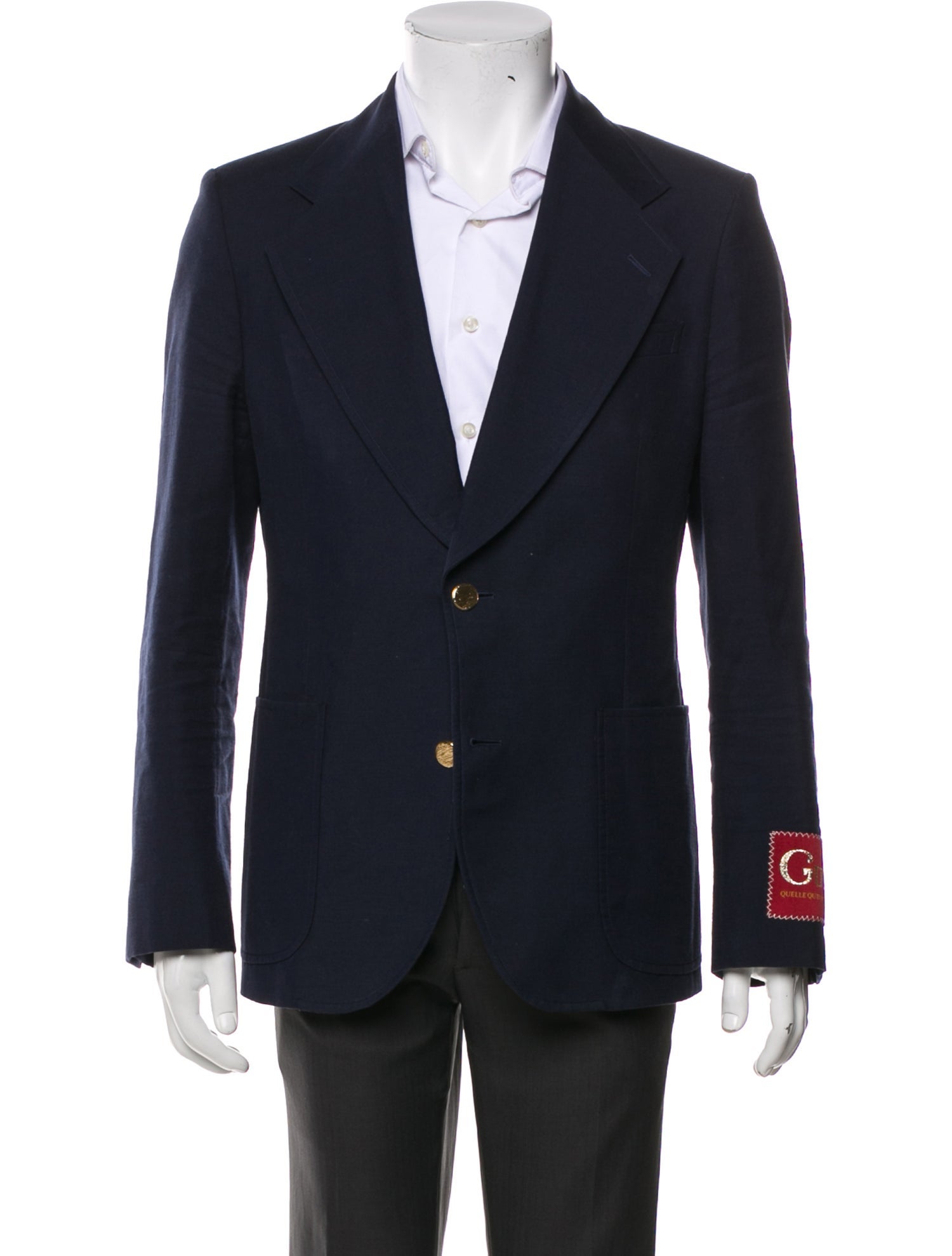 Gucci Signature Logo Embroidered Accent Blazer