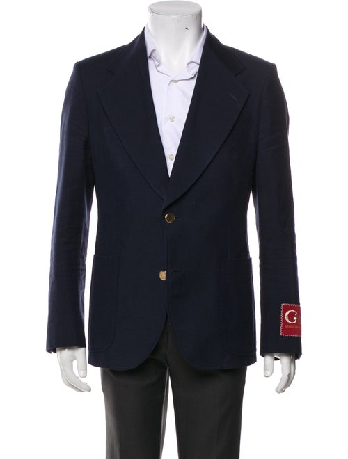 Gucci Signature Logo Embroidered Accent Blazer