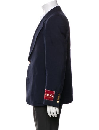 Gucci Signature Logo Embroidered Accent Blazer