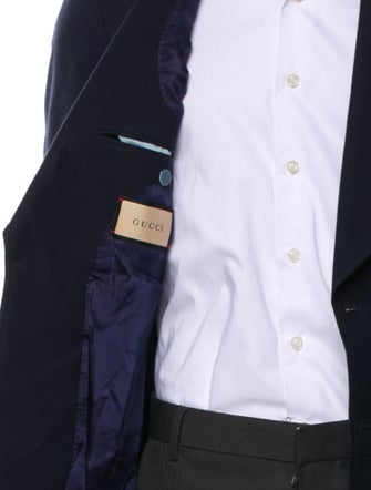Gucci Signature Logo Embroidered Accent Blazer