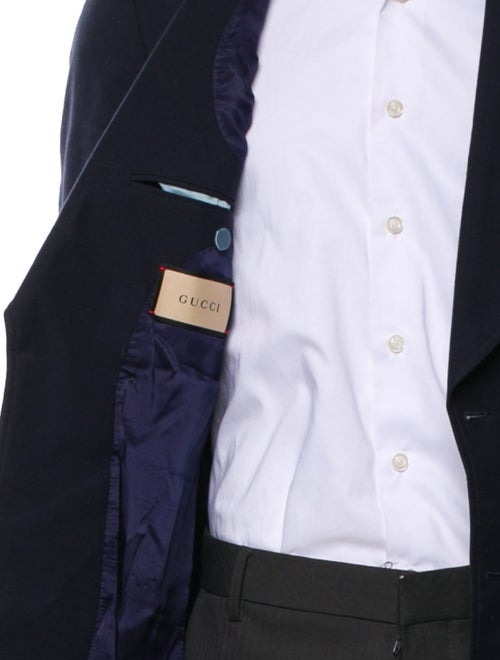 Gucci Signature Logo Embroidered Accent Blazer