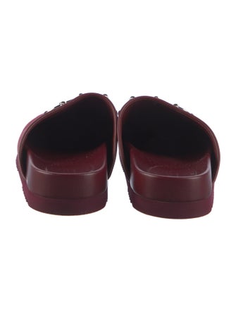 Gucci Horsebit Accent Canvas Mules