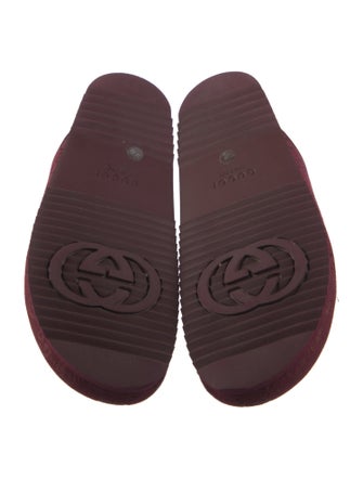 Gucci Horsebit Accent Canvas Mules