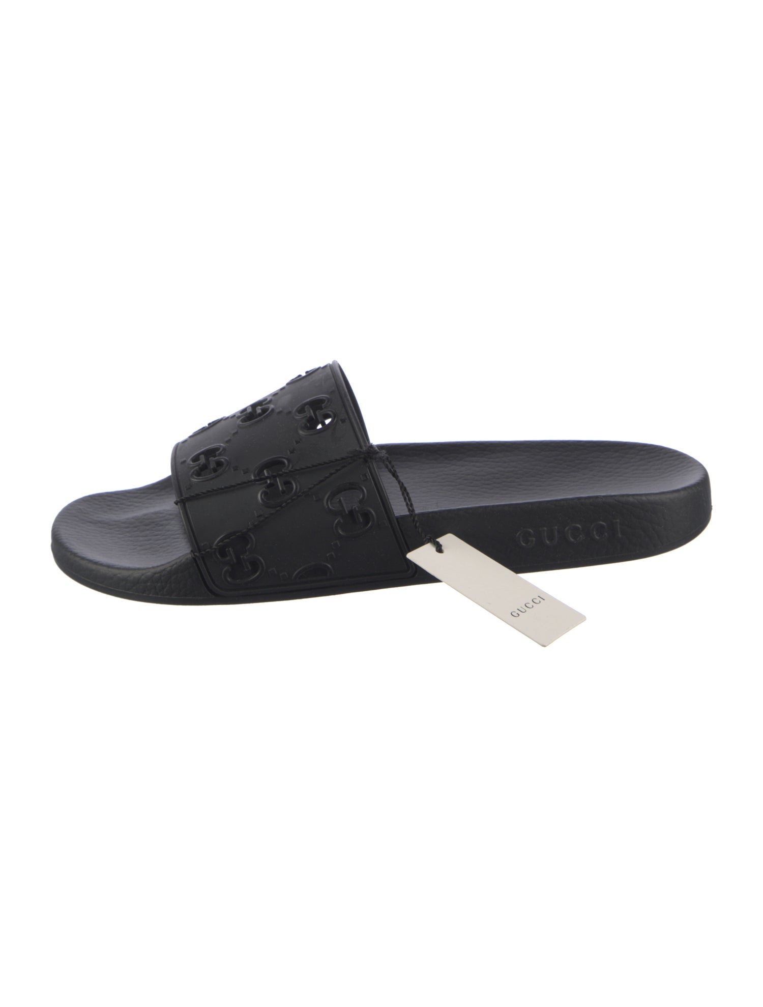 Gucci GG Logo Rubber Slides w/ Tags