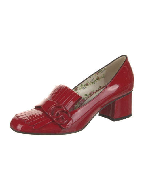 Gucci Running GG Logo Patent Leather Pumps