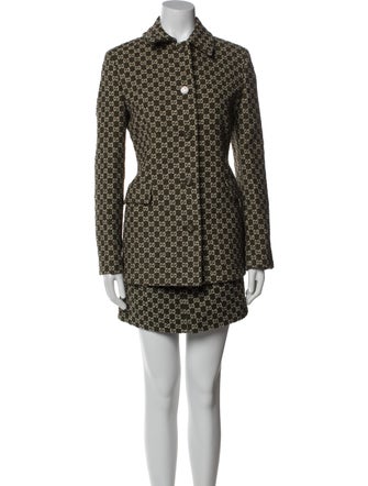 Gucci Tweed Pattern Skirt Set