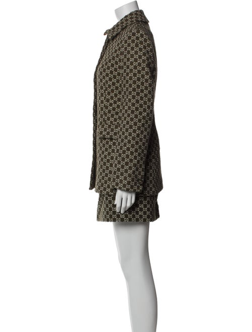 Gucci Tweed Pattern Skirt Set