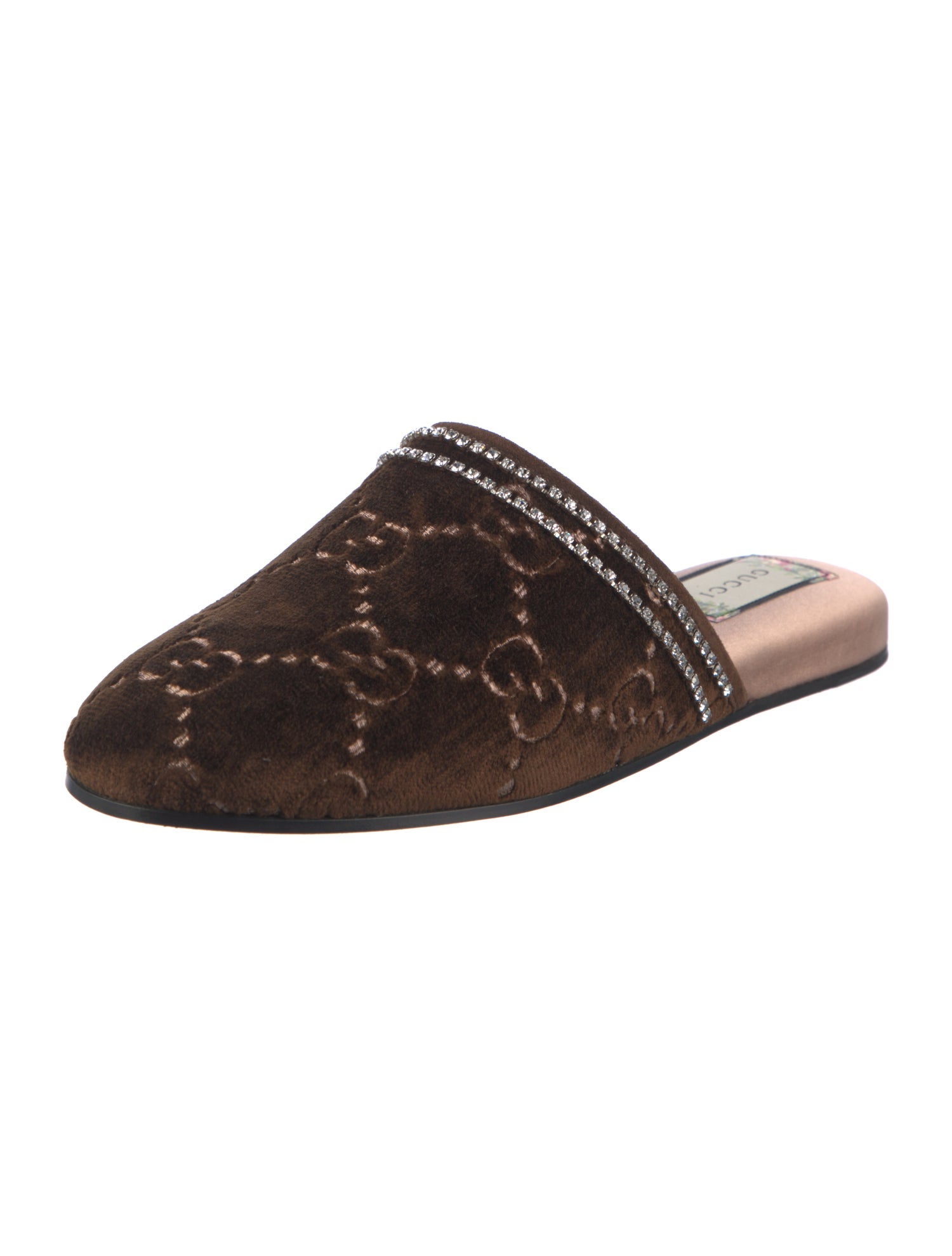 Gucci Velvet Printed Mules